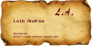 Leib Andrea névjegykártya